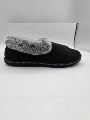 Skechers Womens Cozy Campfire Team Toasty plush gray faux Suede Fur Sz 8 black thumbnail 5
