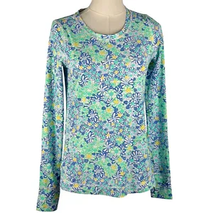 Lilly Pulitzer Luxletic Renay Sunguard Long Sleeve Top SMALL UPF 50+ Floral thumbnail 2