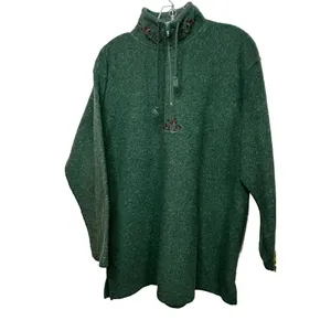 Victoria Secret Sweater Womens Pullover Quarter‎ Zip Green Country Casual Ladies thumbnail 4