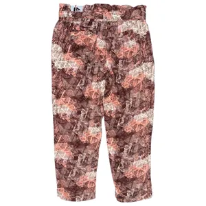 NWT Rewash Paperbag Waist Jogger Pants Abstract Print Belted High Rise Sz Large thumbnail 3