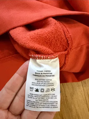 Nike Sportswear Red Orange Oversized Crewneck Sweatshirt Sz M thumbnail 5