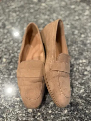 Old Navy Taupe Suede Penny Loafers thumbnail 2
