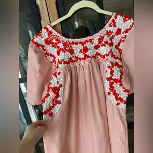Margarita Embroidered shift dress oaxacan floral sara golondrina short sleeve thumbnail 8