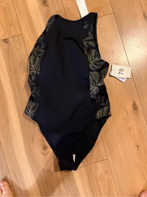 NEW Roxy Pro Wave One Piece Swimsuit Anthracite The Palms Wetsuit Black Medium thumbnail 3