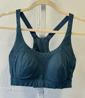 Gymshark Racerback Sports Bra Medium Support Teal Blue Mesh GLSB4722 Small thumbnail 1