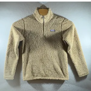 3015 | Patagonia Los Gatos 1/4 Zip Sherpa Fleece Pullover Khaki Womens XS 25890 thumbnail 1