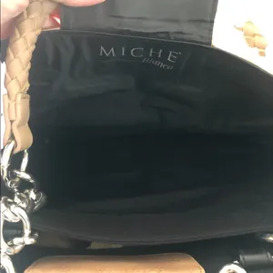 Miche Bianca Faux Leather Snake Print Demi Bag Braided Straps Base Bag & Shell thumbnail 7