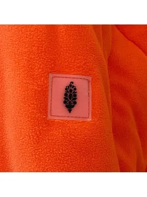 FP MOVEMENT Free People Neon Orange Puffer Fleece Jacket Cropped Insulated Sz L thumbnail 13