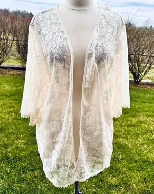 Express Cream Lace Kimono thumbnail 1