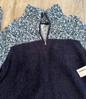 NWT two Toned Fleece Pullover Jacket XL thumbnail 6
