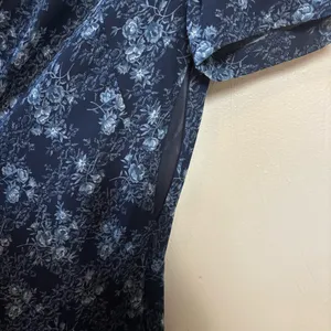 Laura Ashley Dress Floral Short‎ Sleeve Lined Polyester Blue Size 10 thumbnail 4