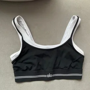 Alo Yoga Airbrush Better Together Bra Black/White M thumbnail 2