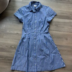 J. Crew Striped poplin pleated shirt-dress thumbnail 3