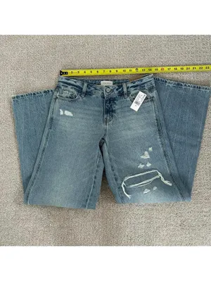 Pacsun Casey Low Rise Baggy Jeans Ripped Indigo NWT Size 24 thumbnail 6