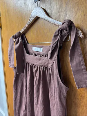 Free People FP Beach Free-Est Honey Tie Shoulder Mini Dress Brown Small thumbnail 8