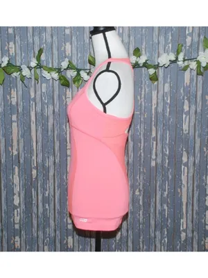 Lorna Jane Size S Racerback Hot Pink Athletic Tank Lined Spandex Built in Bra thumbnail 4