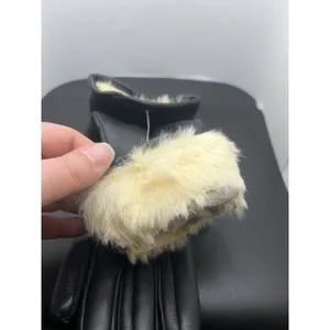 Vintage Black Women's‎ Gloves With Rabbit Fur Size 8 thumbnail 6