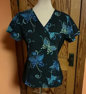 Vintage 90s Cherokee Butterflies V neck top thumbnail 8