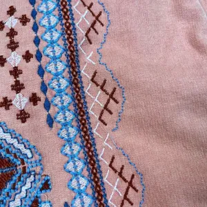 Tru Luxe Jeans Peach Long Sleeve Embroidered Top XL thumbnail 13