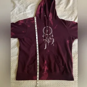 Empyre Dreamcatcher Hoodie XL Bleach Dyed Boho Grunge Witchy Sweatshirt thumbnail 8