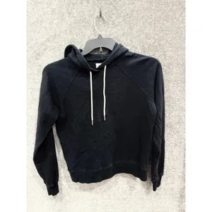 MATE the Label Women Hoodie XS Black Organic Cotton Raglan Pullover thumbnail 3