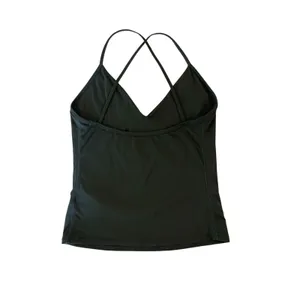 Björn Borg Green Ribbed Shelf Bra‎ Tank Top Crossback Activewear M thumbnail 2