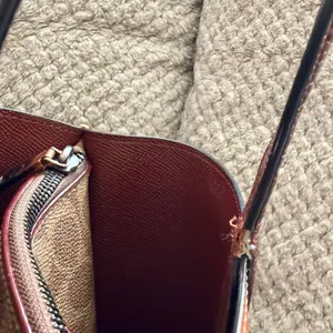 Coach Field Tote 30 Pebbled Leather Cognac Burgundy thumbnail 8