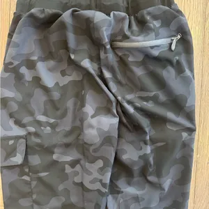 Womens Black Camouflage Cargo Pants thumbnail 6