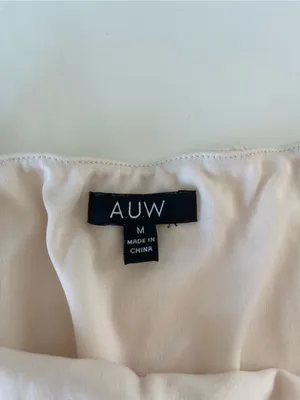 AUW Cream, Peach & Blue Tiered Mini Dress thumbnail 4