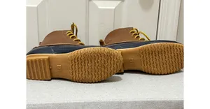 NWOB G.H. Bass & Co. Six Eyelet Waterproof Duck Boots Navy and Brown Women's 7 thumbnail 5