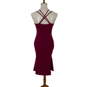 ASOS Plum Midi Dress 6 Sleeveless Bodycon Cocktail Wedding Guest‎ thumbnail 5