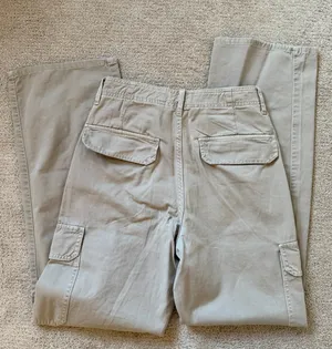 ZARA Tan Cargo Pants thumbnail 6
