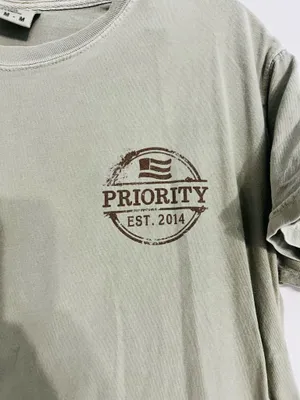 Comfort Colors Priority Tractor Graphic Sage Green T Shirt thumbnail 2