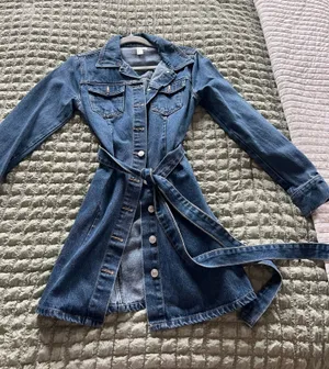 Forever 21 denim dress with belt, Size XS #denim #dress thumbnail 1