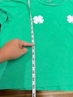 PINK Victoria's Secret St Patrick's Day Shamrock Green Crop Tee Shirt Size L thumbnail 5