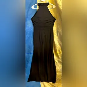 Elegant Black Halter Neck Dress thumbnail 2