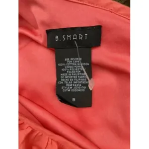 B Smart One Bare Shoulder Ruffle Belted Fully lined Mini Dress Coral Size 8​​​‎ thumbnail 3