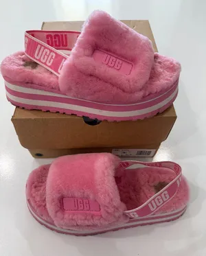 UGG Pink/White Disco Slide Size 9 Women's with Box thumbnail 1
