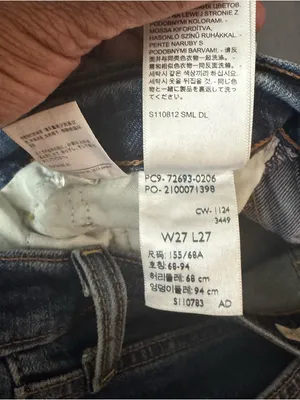 Levi’s Ribcage Straight Ankle Women's dark wash blue Jeans button fly size 27 thumbnail 8