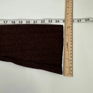 Windsor Dress Juniors XS Brown Rib Knit Casual Chills Long Bell Sleeve Mini Slit thumbnail 8