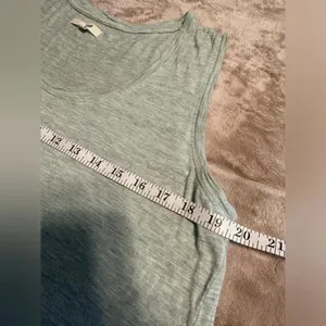 Madewell Tank Size Large Green Viscose Sleeveless thumbnail 5