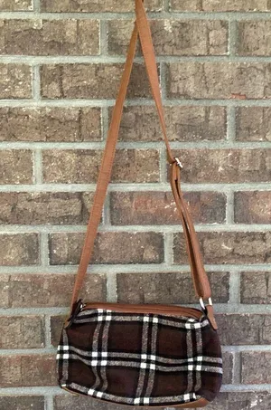 New Directions Brown Plaid Crossbody Bag thumbnail 4