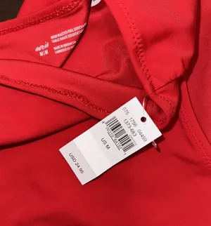 Aerie NWT Red High Waisted Bikini Bottom in Size Medium thumbnail 6