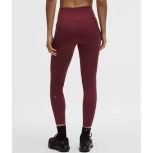 Lululemon Fast Free High Rise Legging Sz 6 Burgundy‎ LW5CFSS thumbnail 2
