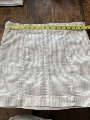 FREE PEOPLE Modern Femme Pinstripe Mini Skirt Size 6 thumbnail 9