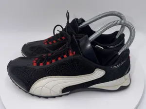 PUMA Vintage Y2K Speedcat Black Red Suede‎ Embossed Sneakers Size Women's 6.5 thumbnail 1