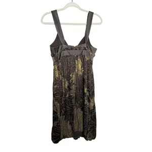 Kay Unger Metallic Floral Velvet Brocade Bubble Dress Size 4 Silk thumbnail 7