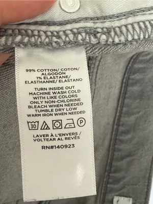 LOFT Cuffed High Rise Wide Leg Jeans in Light Gray - Size 32/14 thumbnail 9