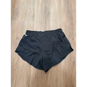 Nike Womens Dri-FIT Running Shorts Black Purple‎ Yellow Graphic Size S thumbnail 3