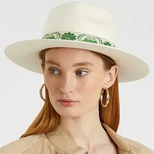 Lack of Color Beverly Ivory 100% Wool Wide Brimmed Fedora Hat Size Medium NWT thumbnail 7